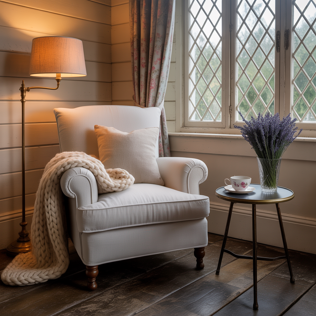 English Cottage Bedroom: 14 Dreamy Ideas for a Cozy, Timeless heaven 10 Cozy Reading Nook for Quiet Moments