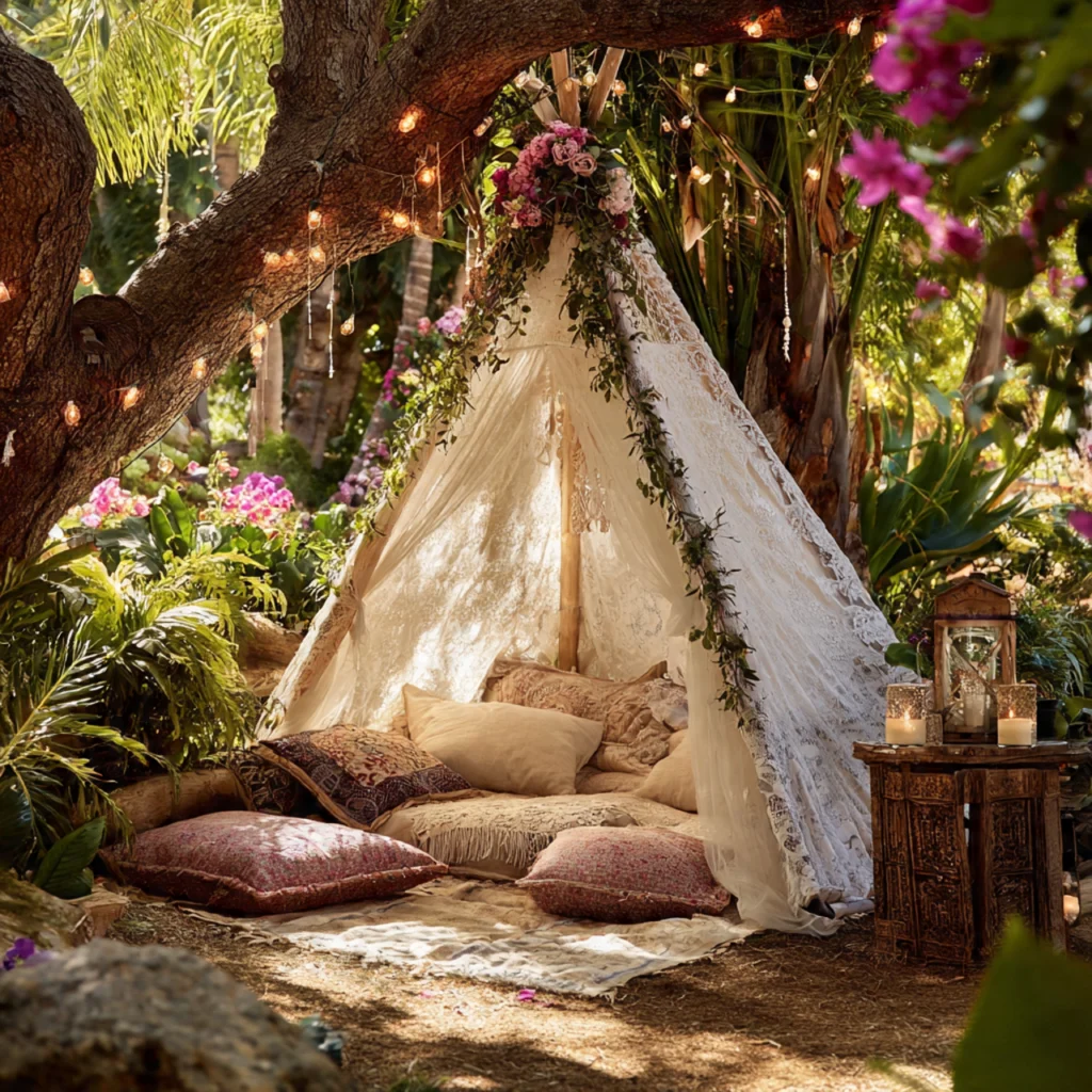 Create a DIY Teepee or Canopy Corner