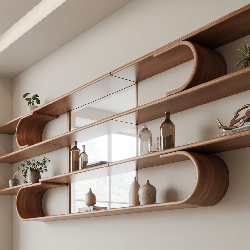 Curved or Rounded Shelves for a Unique Look