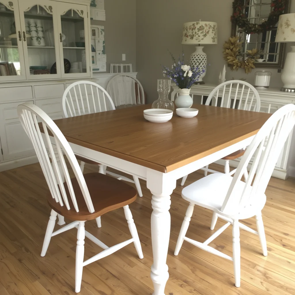 Painted Furniture: 20 Creative Ideas to Transform Your Home 2 Distressed Farmhouse Dining Table