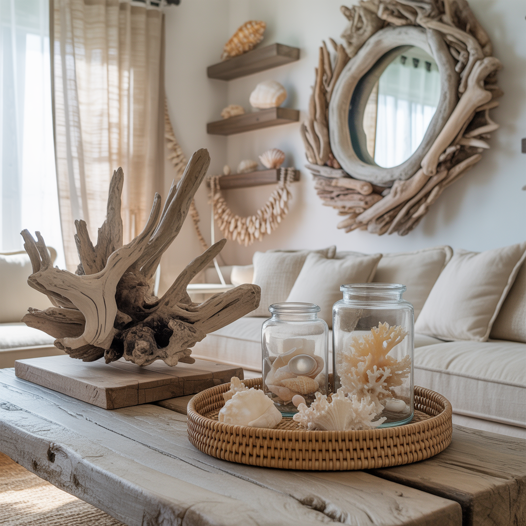 Boho Beach House: 14 Dreamy Ideas to Create a Relaxed Coastal Retreat 5 Driftwood and Seashell Accents