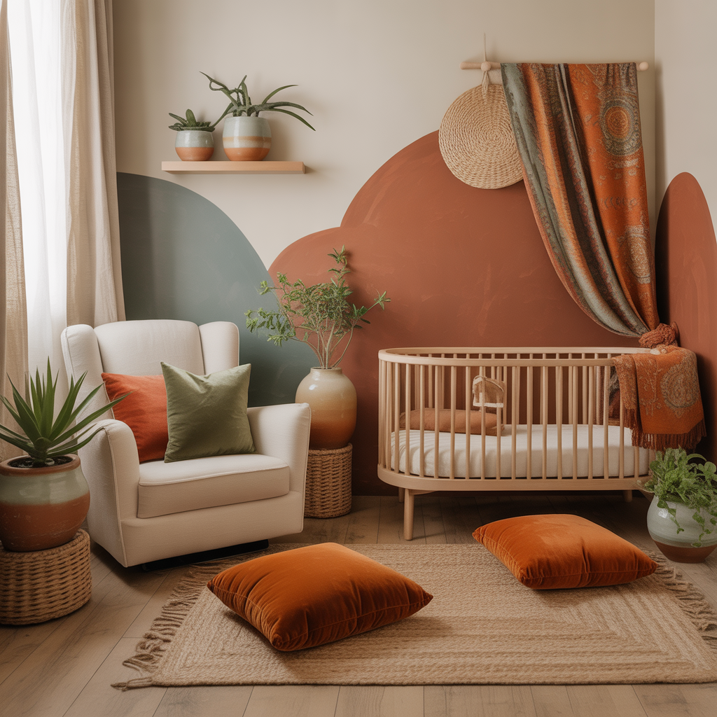 Boy Boho Nursery: 15 Dreamy Ideas for a Serene and Stylish Space 3 Earthy Color Accents for Natural Harmony