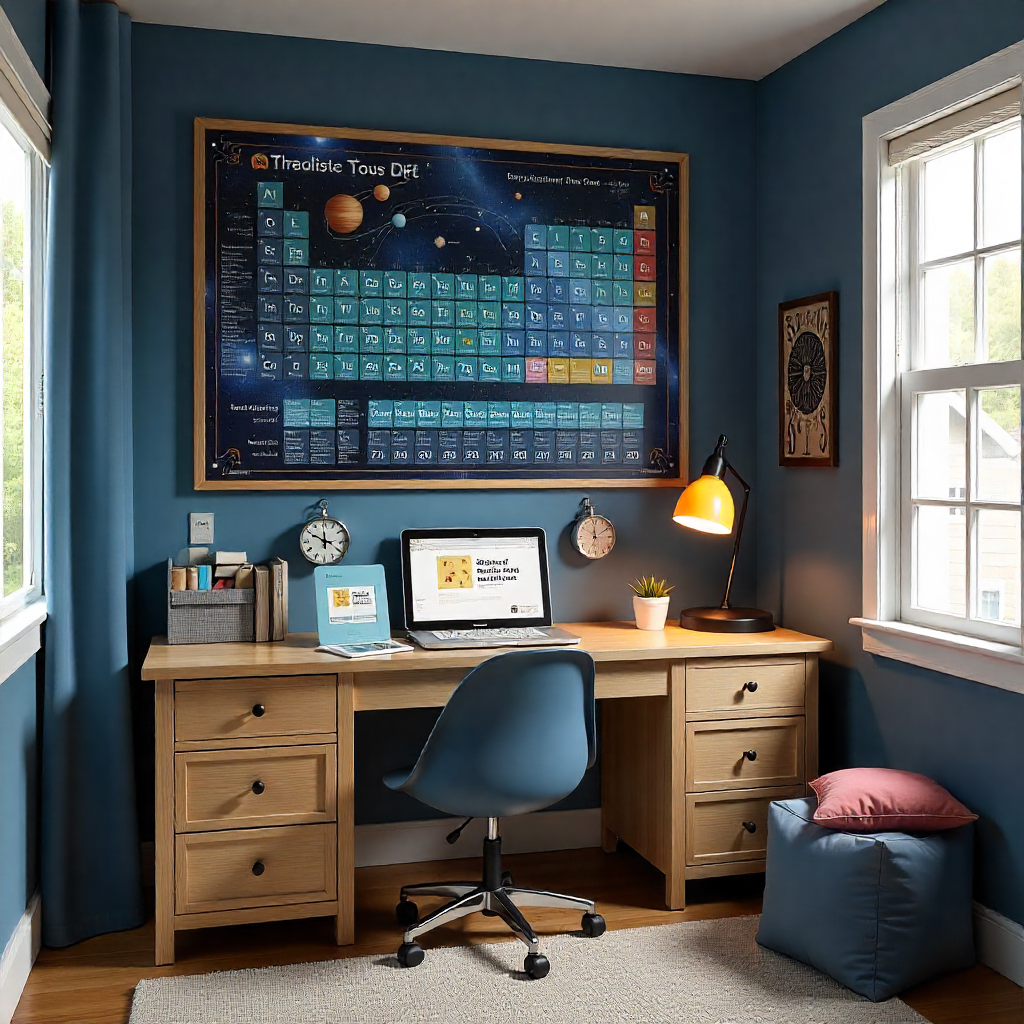 Educational Decor with Astronomical Elements
