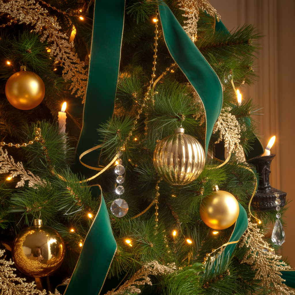 Christmas Tree Color Schemes :15 Beautiful ideas You’ll Want to Try This Year 7 Emerald Green and Gold Luxury