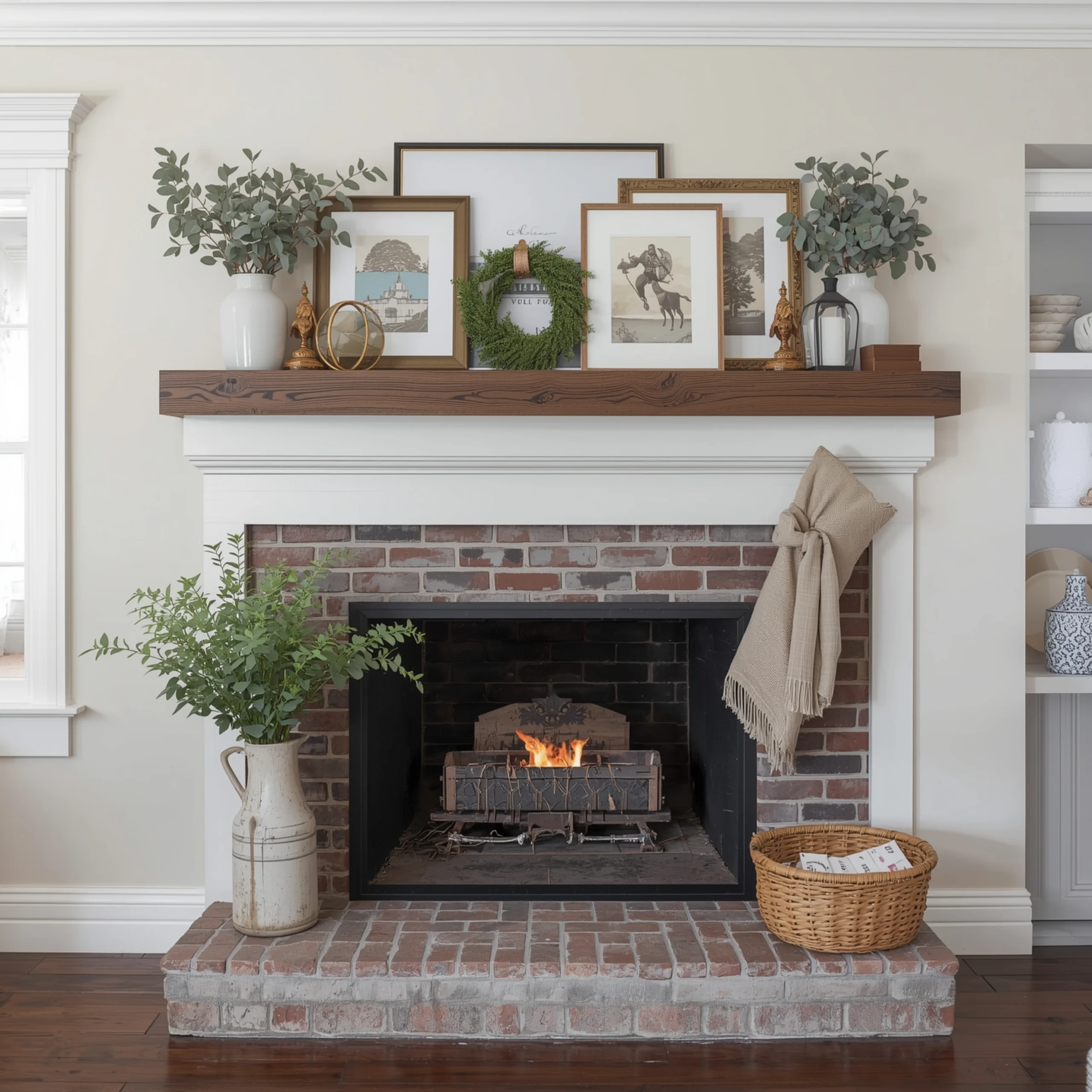 Farmhouse Mantel: 18 Inspiring Ideas for a Cozy and Charming Home 24 Farmhouse Mantel