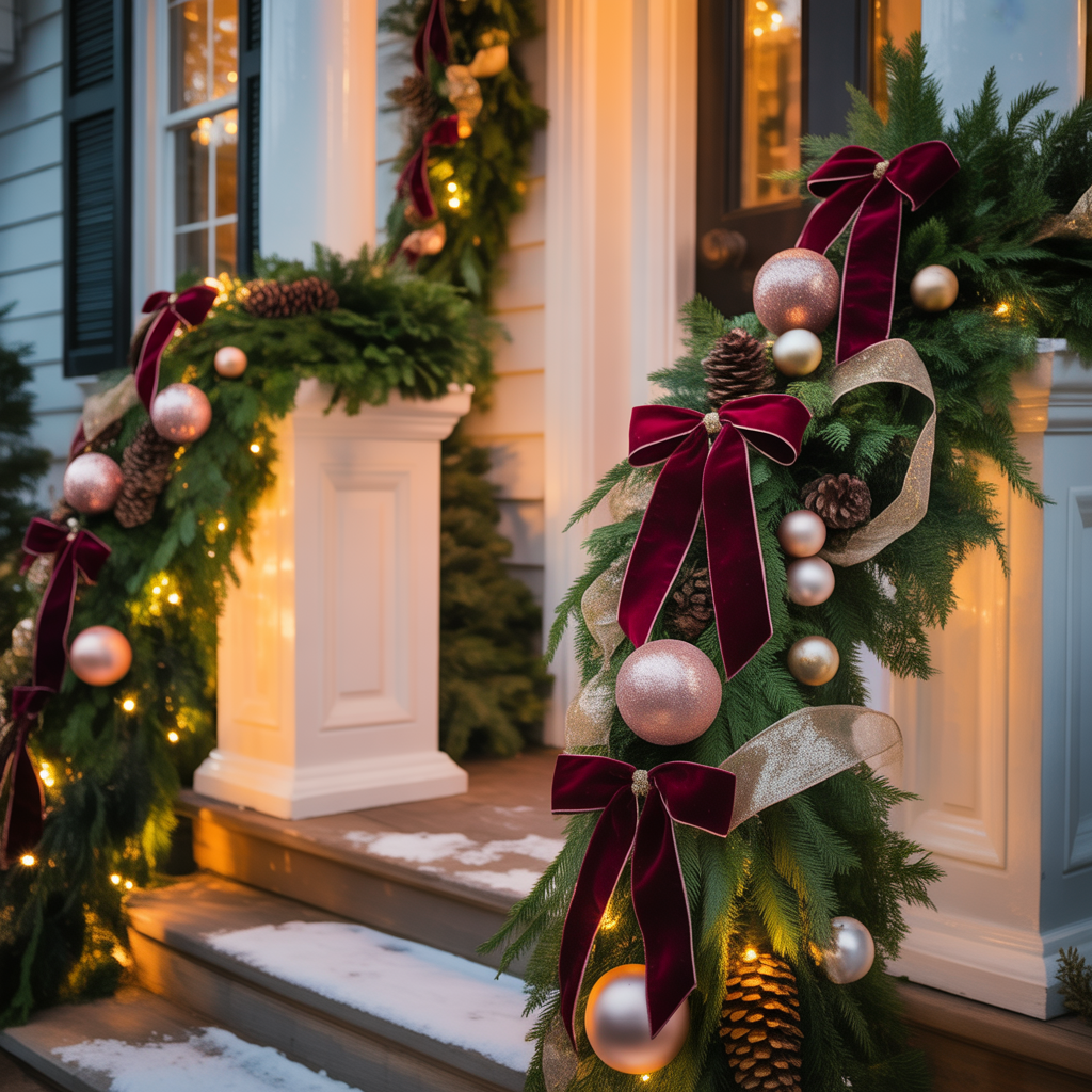Festive Doorway and Porch Garlands
