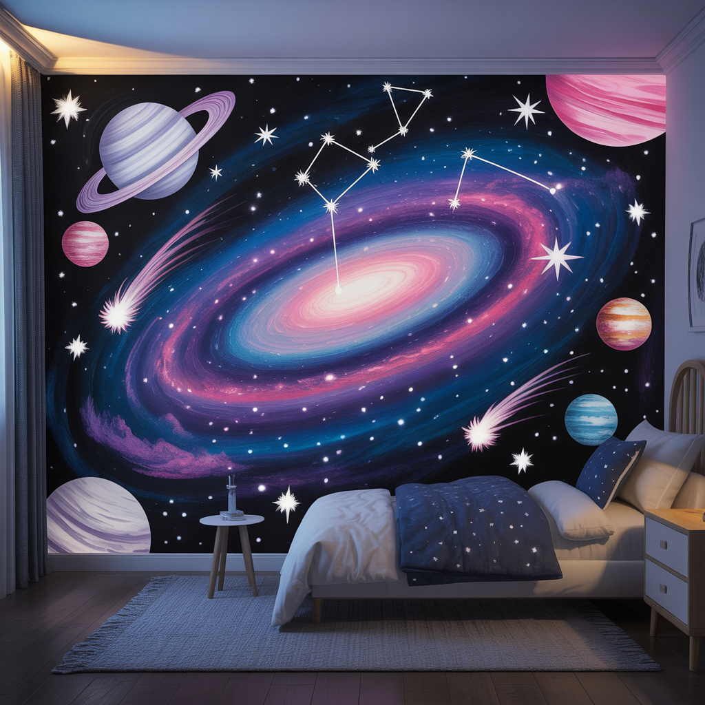 Galactic Wall Murals for an Immersive Feel