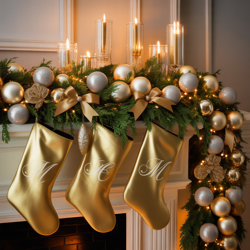 Christmas Mantel: 14 Magical Decorating Ideas to Make Your Fireplace the Star of the Season 6 Glamorous Gold and Silver
