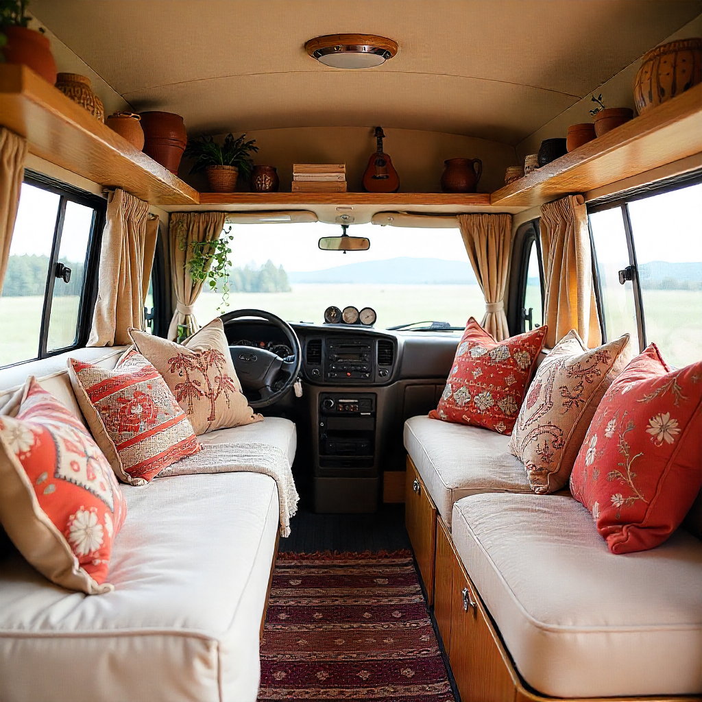 Boho Camper Van Interior: 16 Beautiful Ideas for a Cozy, Free-Spirited Vibe 11 Handcrafted Accessories
