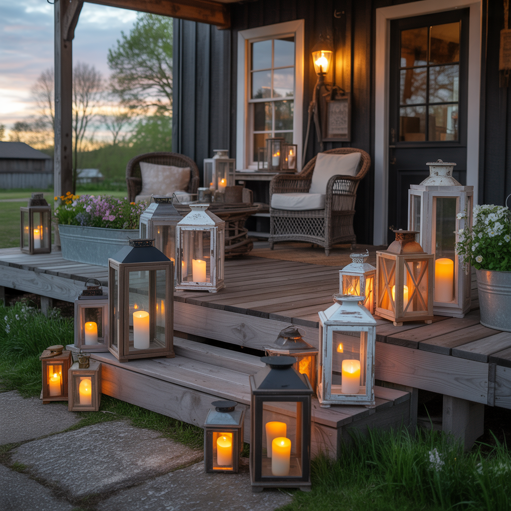 Incorporate Rustic Lanterns and Candlelight