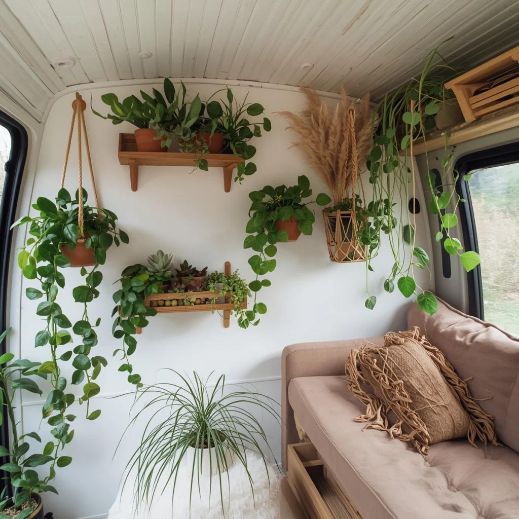 Boho Camper Van Interior: 16 Beautiful Ideas for a Cozy, Free-Spirited Vibe 5 Indoor Plants for a Fresh Touch