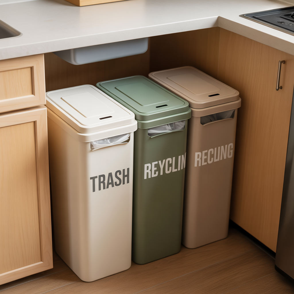 Keep a Compact Trash and Recycling Station