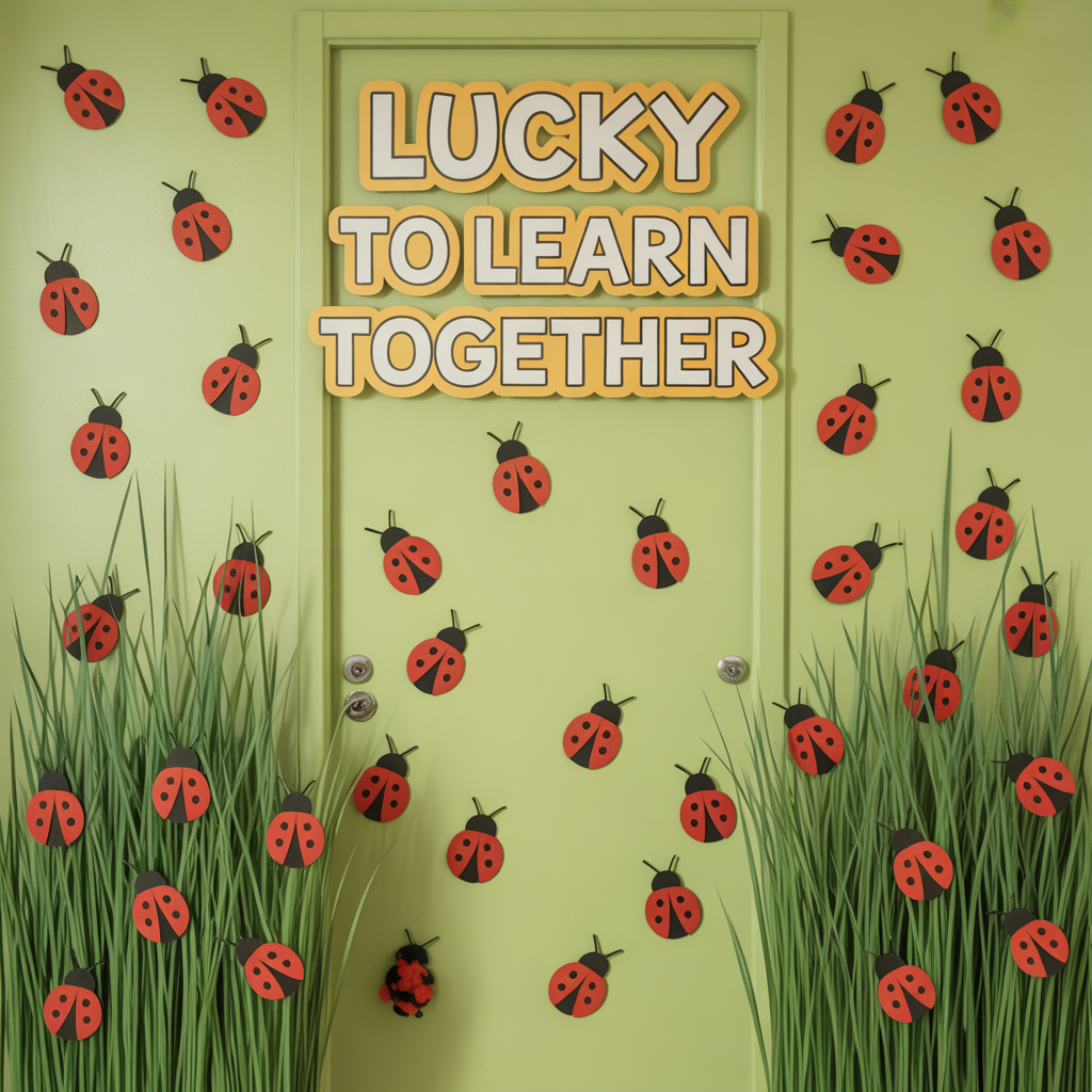 Ladybug Luck Door Design