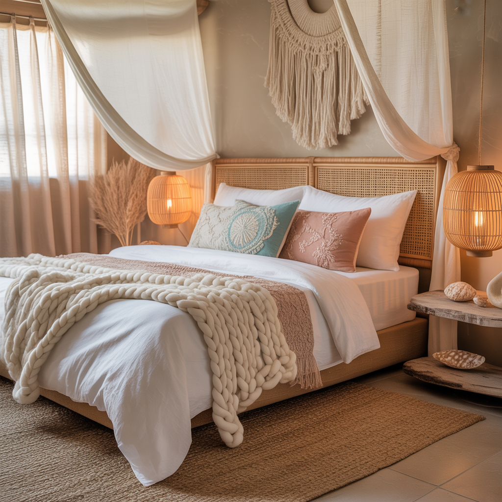 Boho Beach House: 14 Dreamy Ideas to Create a Relaxed Coastal Retreat 13 Laid-Back Bedroom Sanctuary