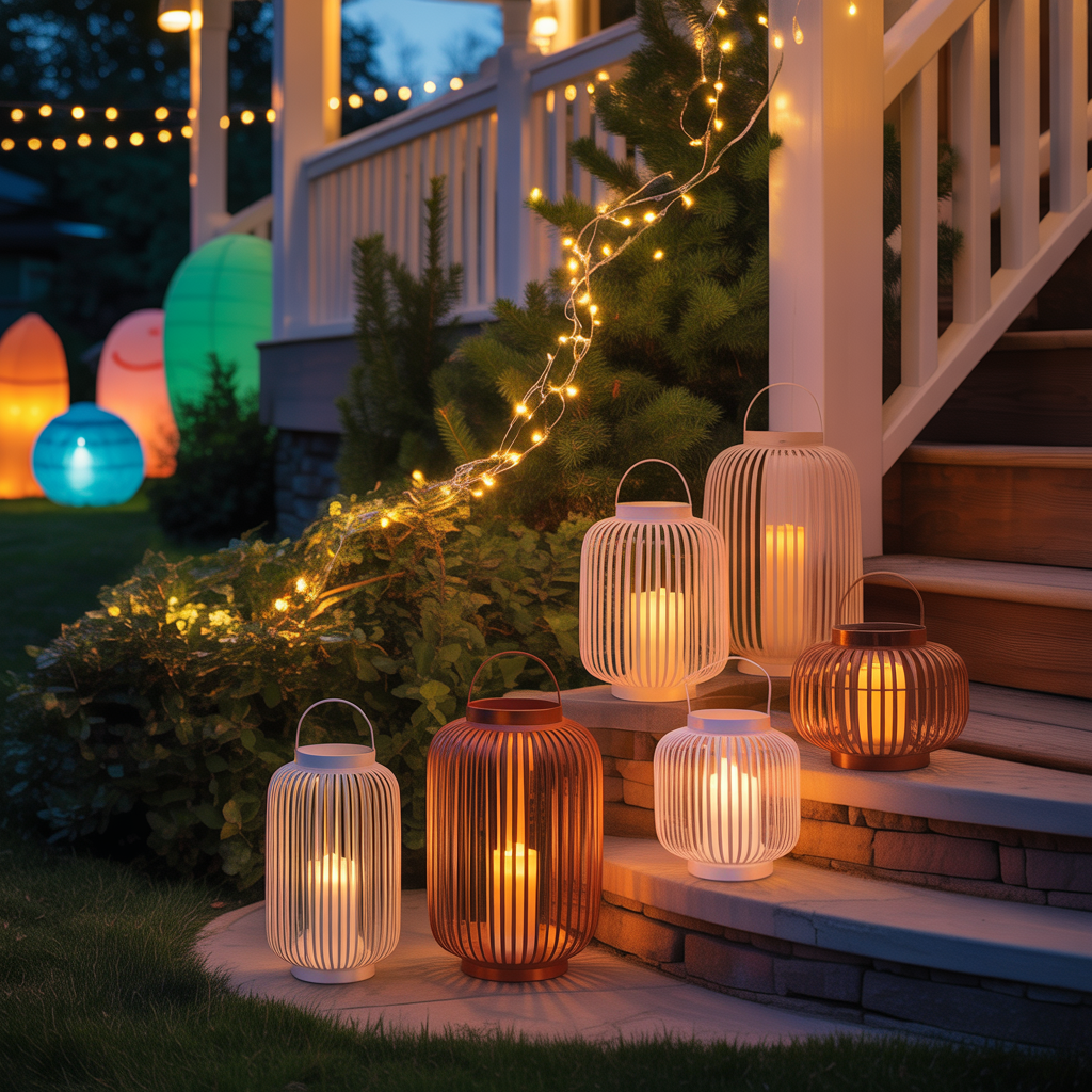 Lantern Clusters and Candlelight Glow