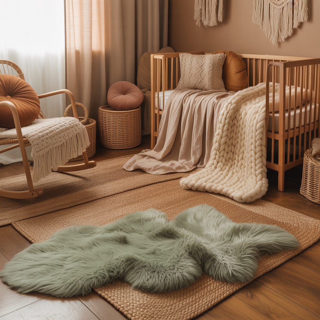 Boy Boho Nursery: 15 Dreamy Ideas for a Serene and Stylish Space 2 Layer Textures for Boho Depth
