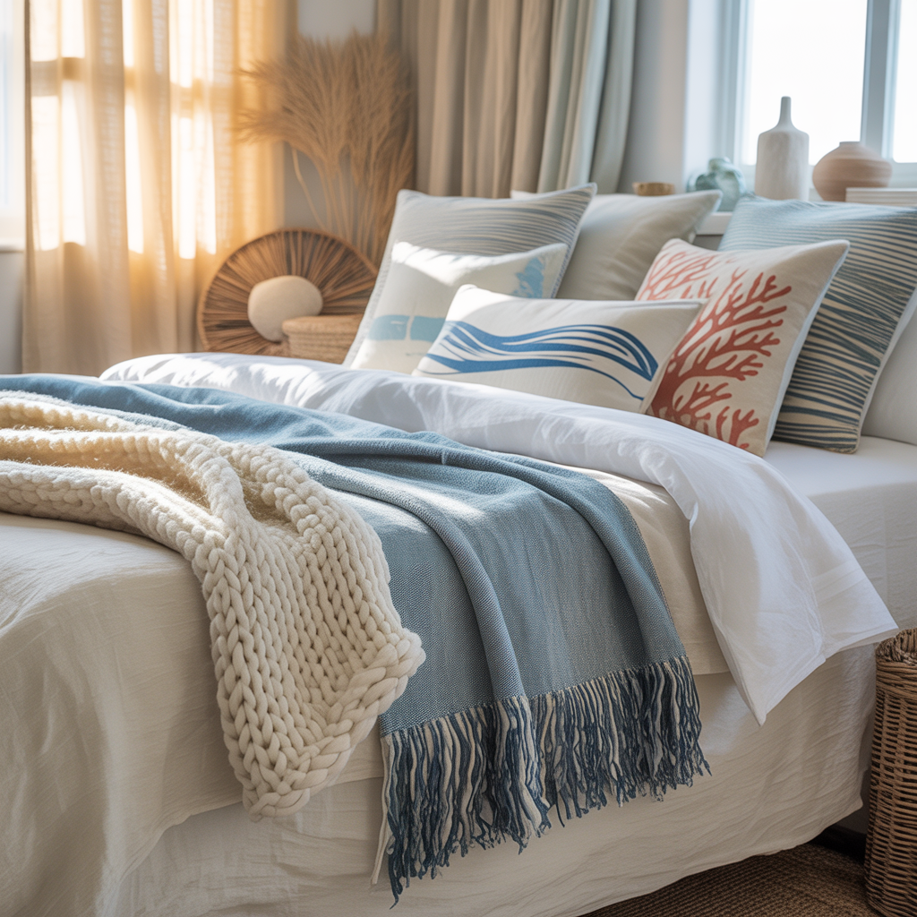 Beachy Bedroom :15 Design Disasters You Should Never Make 9 Layered Coastal Textiles