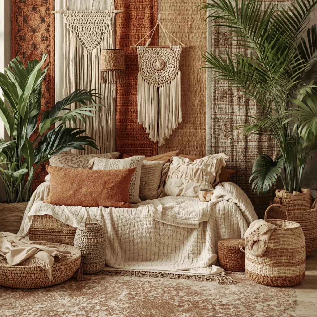 Boho Teen Girl Bedroom: 16 dreamy Ideas for a Whimsical, Free-Spirited Space 1 Layered Textures for Boho Comfort