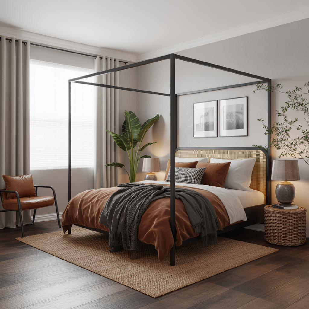 Black and Brown Bedroom: 25 Stunning Ideas for a Sophisticated Space 15 Layered Textures for Depth and Comfort