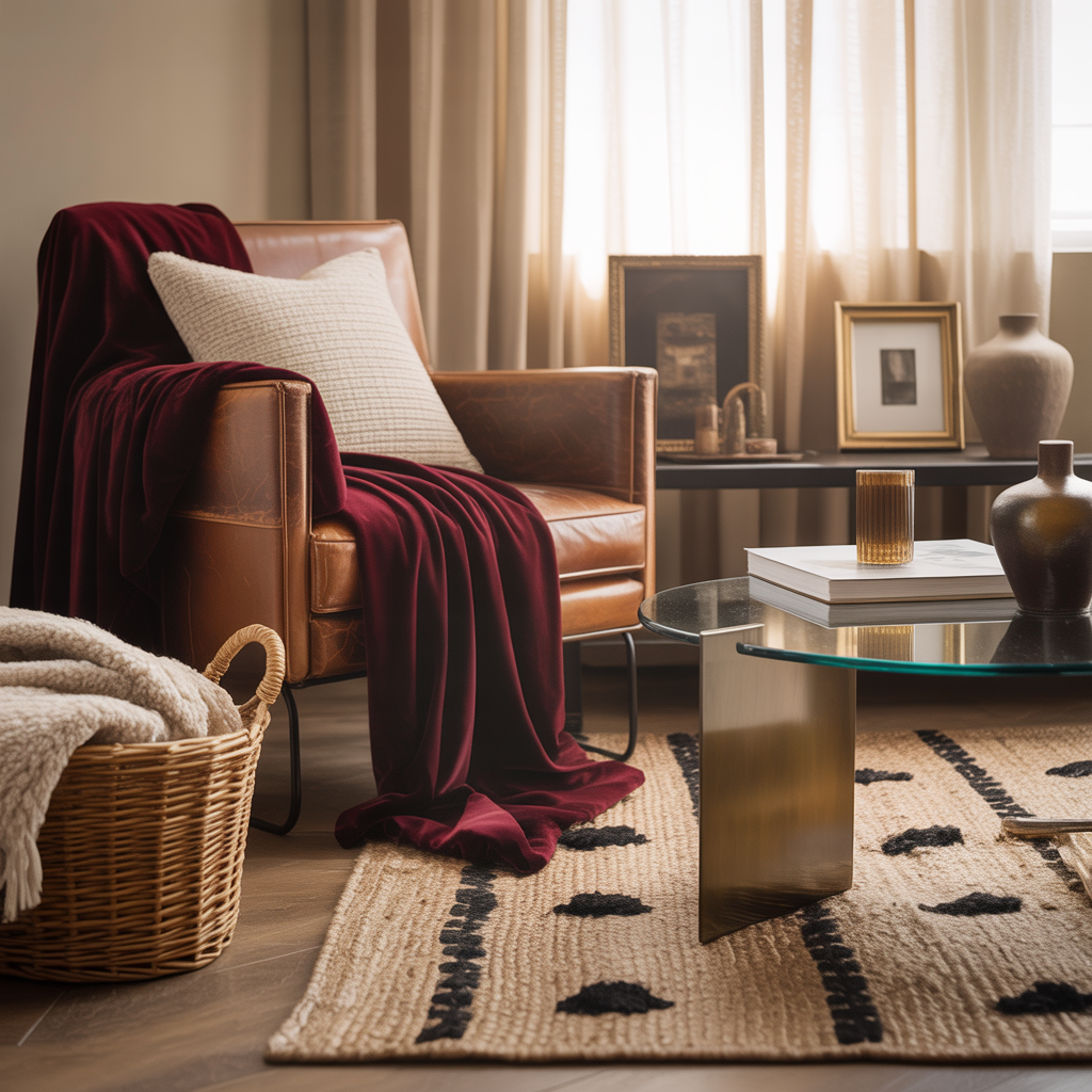 Eclectic Decor: 20 Inspiring Ideas to Master the Art of Creative Home Styling 3 Layering Textures for a Cozy and Dynamic Look