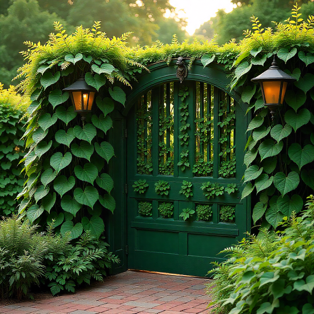 Boho Garden Fence: 14 Stunning Ideas to Bring Free-Spirited Charm to Your Outdoor Space 4 Living Green Fence with Creepers and Vines