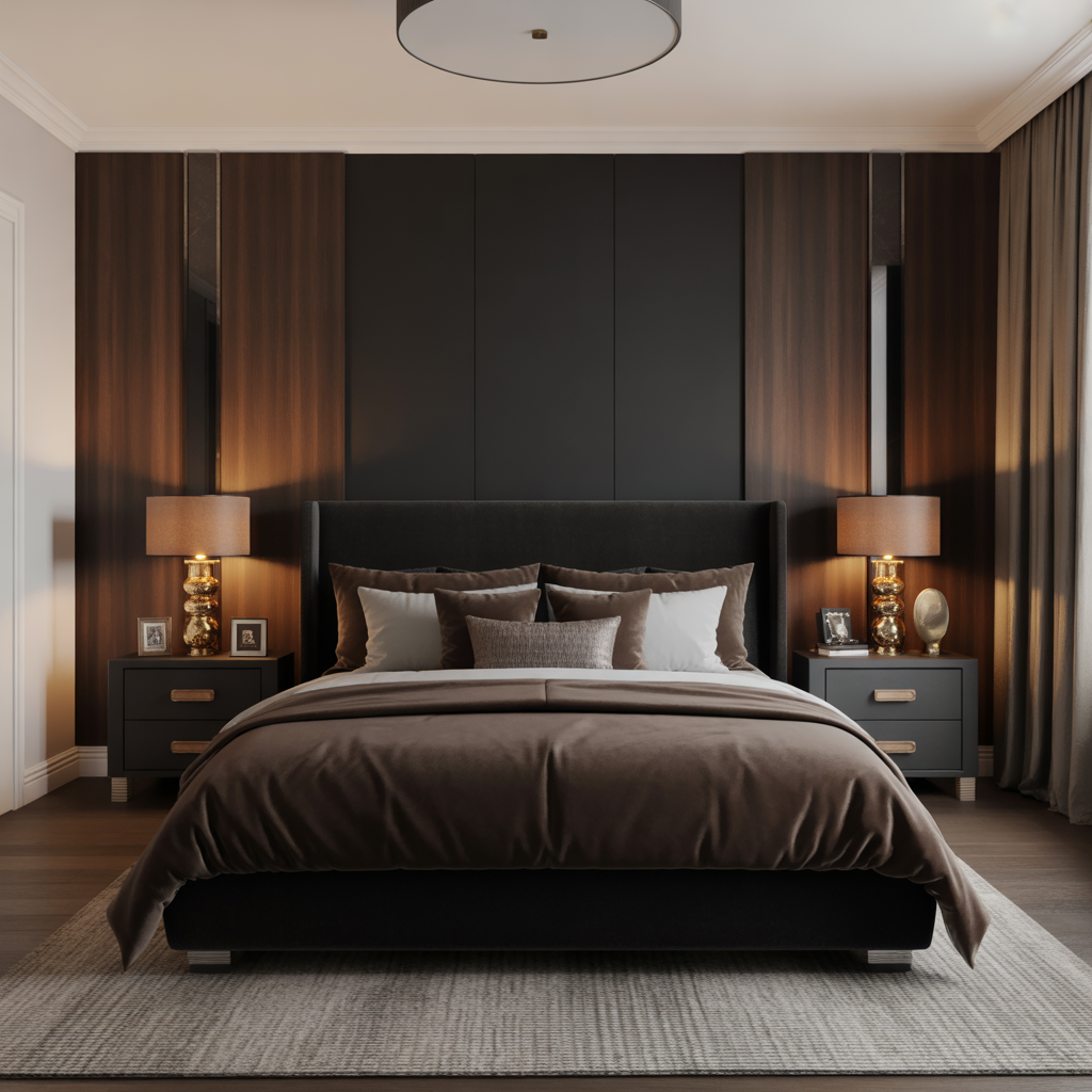 Black and Brown Bedroom: 25 Stunning Ideas for a Sophisticated Space 4 Luxe Hotel-Inspired Black and Brown Bedroom