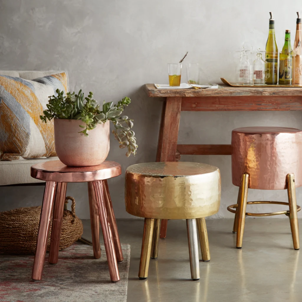 Painted Furniture: 20 Creative Ideas to Transform Your Home 12 Metallic Painted Accent Pieces