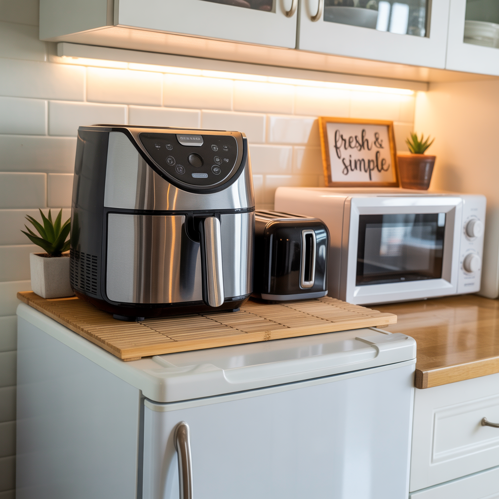 Fridge Top Decor :16 Ideas to Transform an Overlooked Space 6 Mini Appliance Station