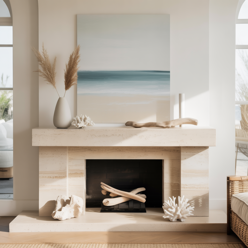 Minimalist Coastal Mantel for Modern Homes