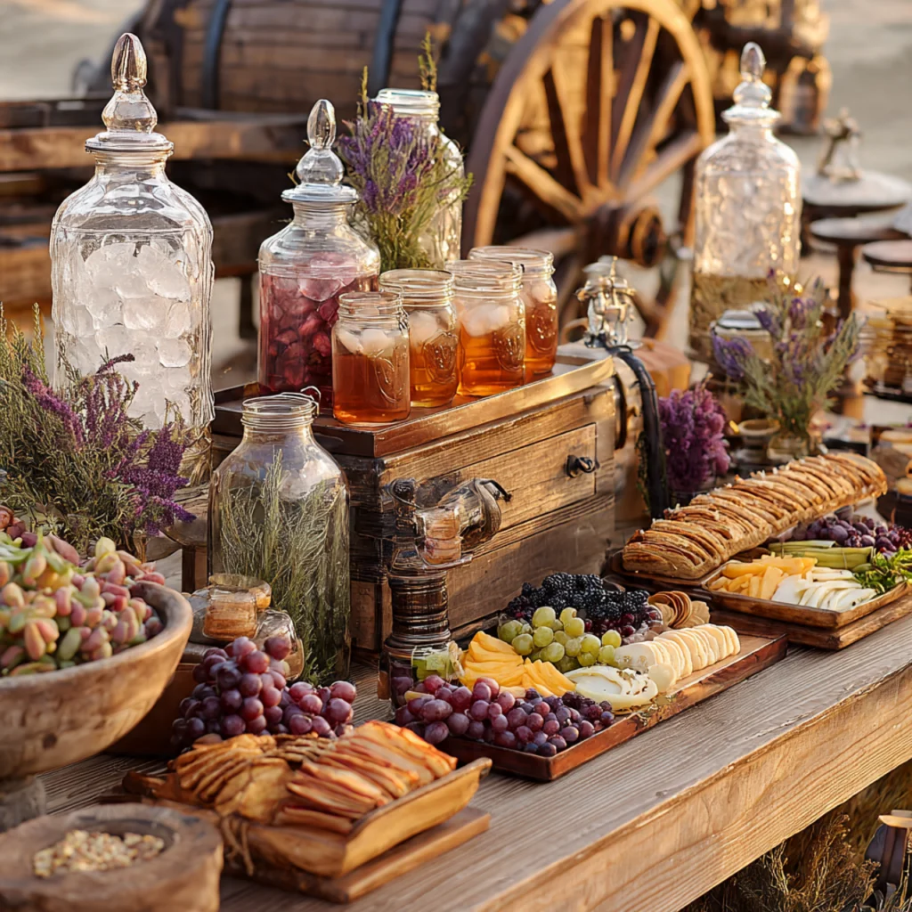 Offer a Boho-Inspired Food and Drink Display