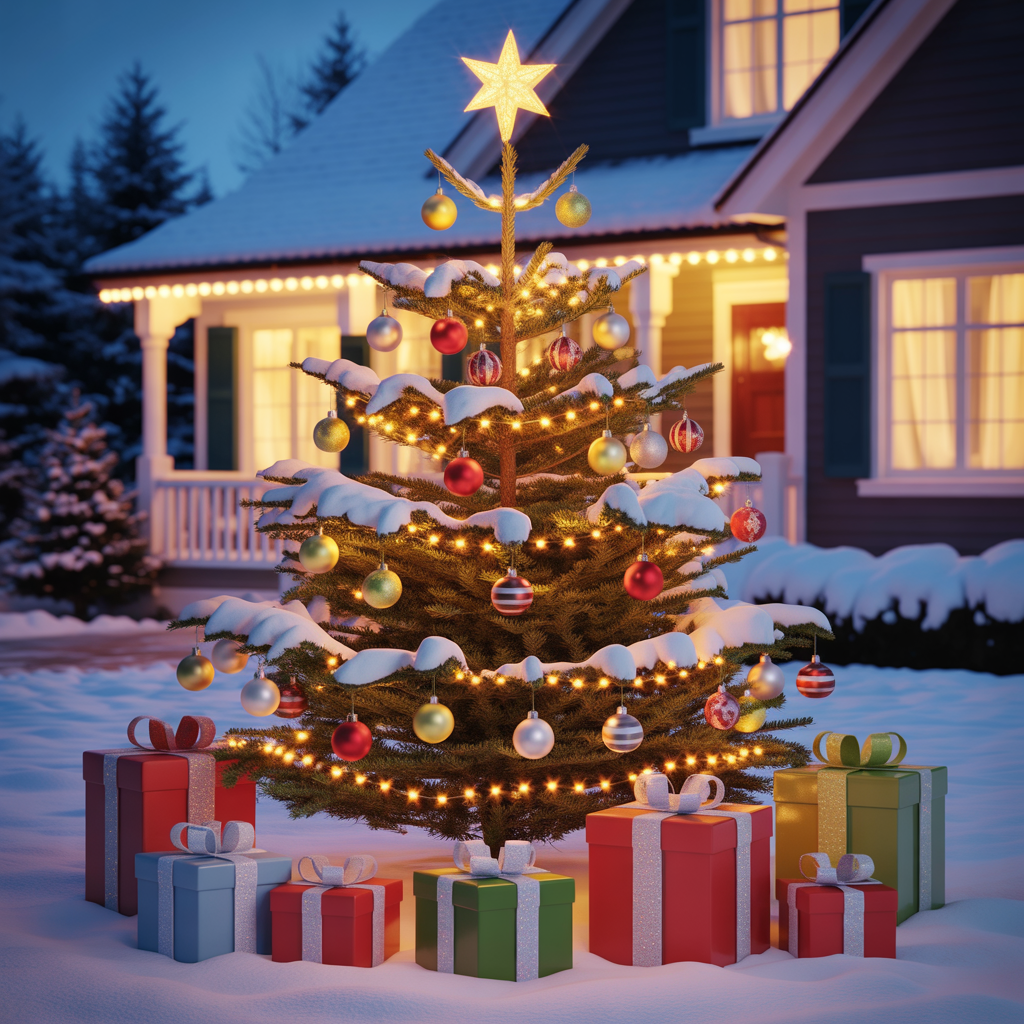 Outdoor Christmas Tree Display