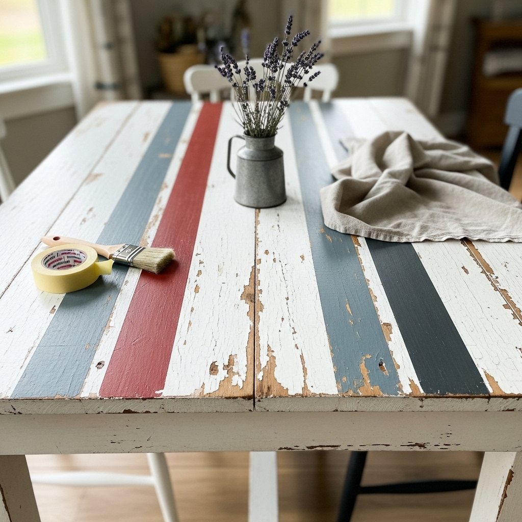 Painted Furniture: 20 Creative Ideas to Transform Your Home 14 Painted Furniture with Farmhouse Stripes