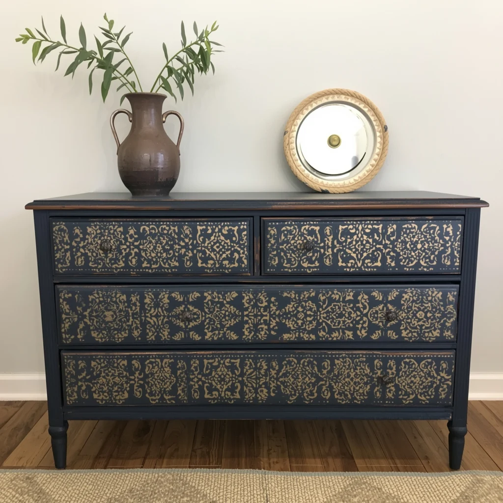 Painted Furniture: 20 Creative Ideas to Transform Your Home 5 Painted Furniture with Stenciled Patterns