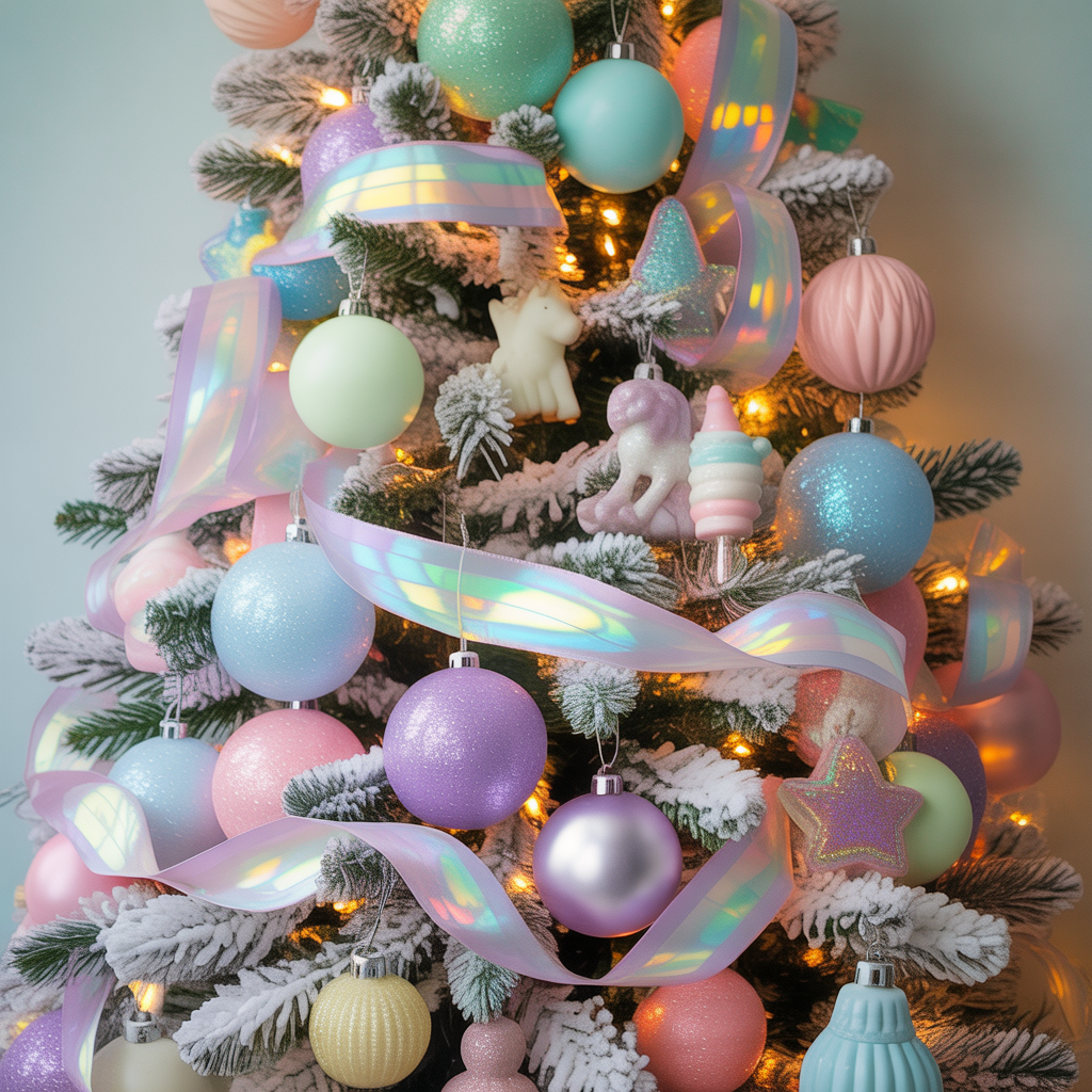 Christmas Tree Color Schemes :15 Beautiful ideas You’ll Want to Try This Year 11 Pastel Whimsy Christmas Tree Color Schemes