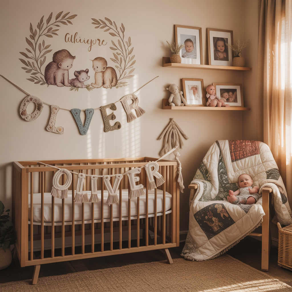 Boy Boho Nursery: 15 Dreamy Ideas for a Serene and Stylish Space 12 Personalized Accents for Sentimental Value
