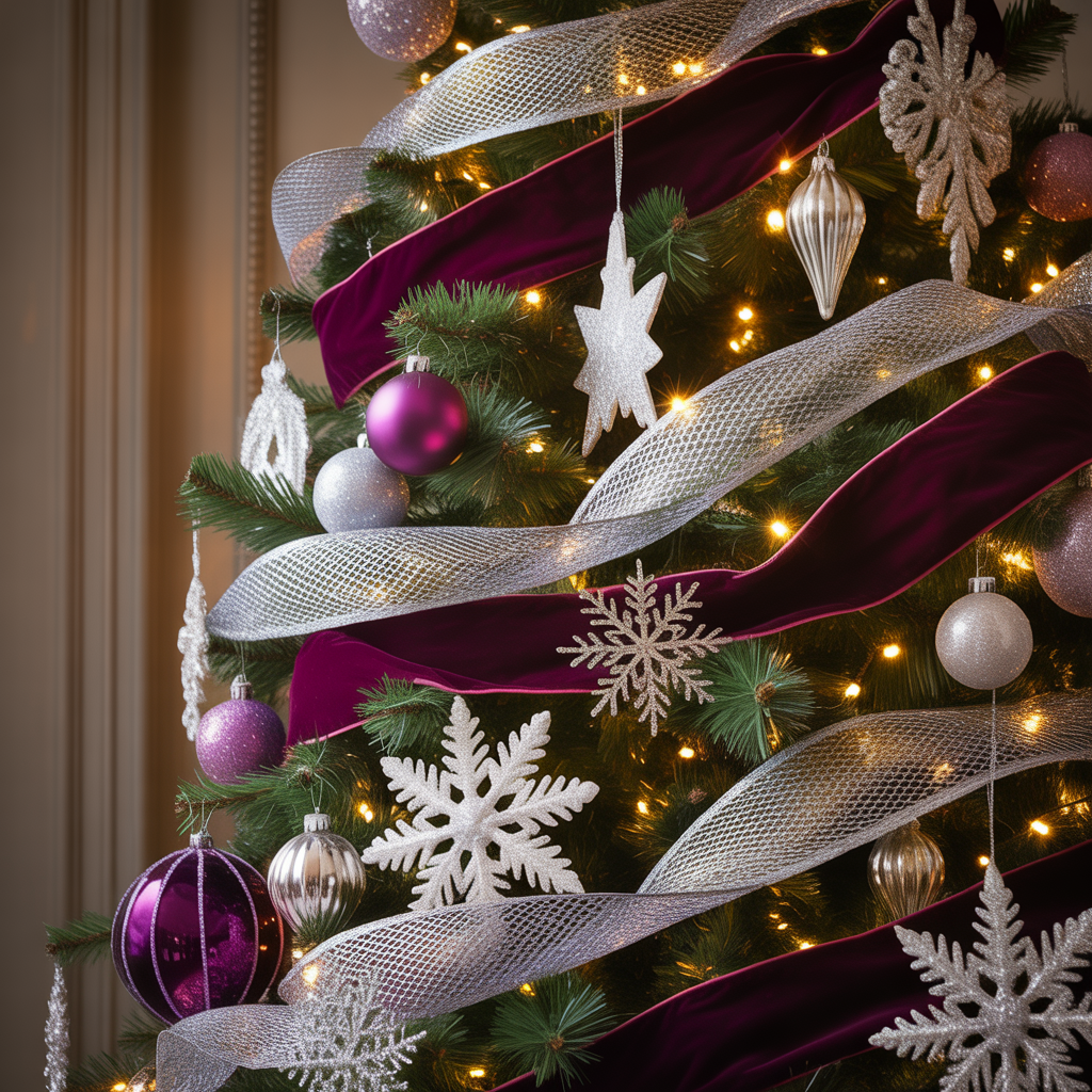 Christmas Tree Color Schemes :15 Beautiful ideas You’ll Want to Try This Year 13 Plum and Silver Royalty Christmas Tree Color Schemes