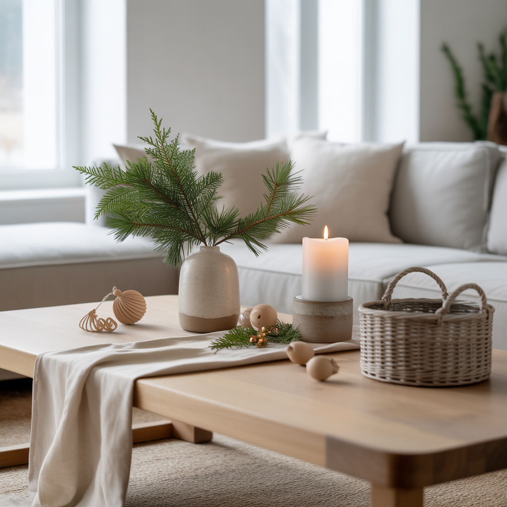 Scandinavian Simplicity Christmas Coffee Table