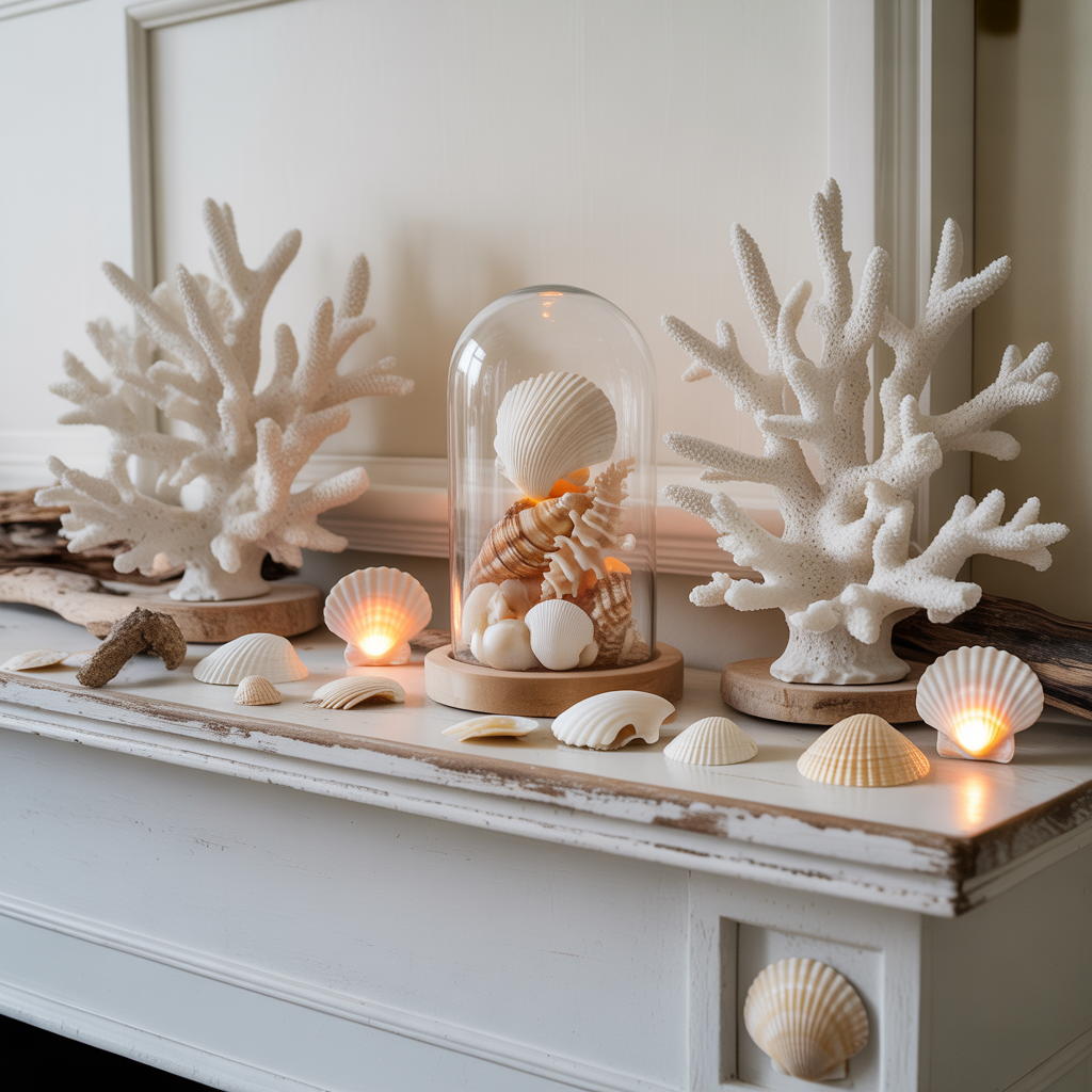 Seashell and Coral Accents
