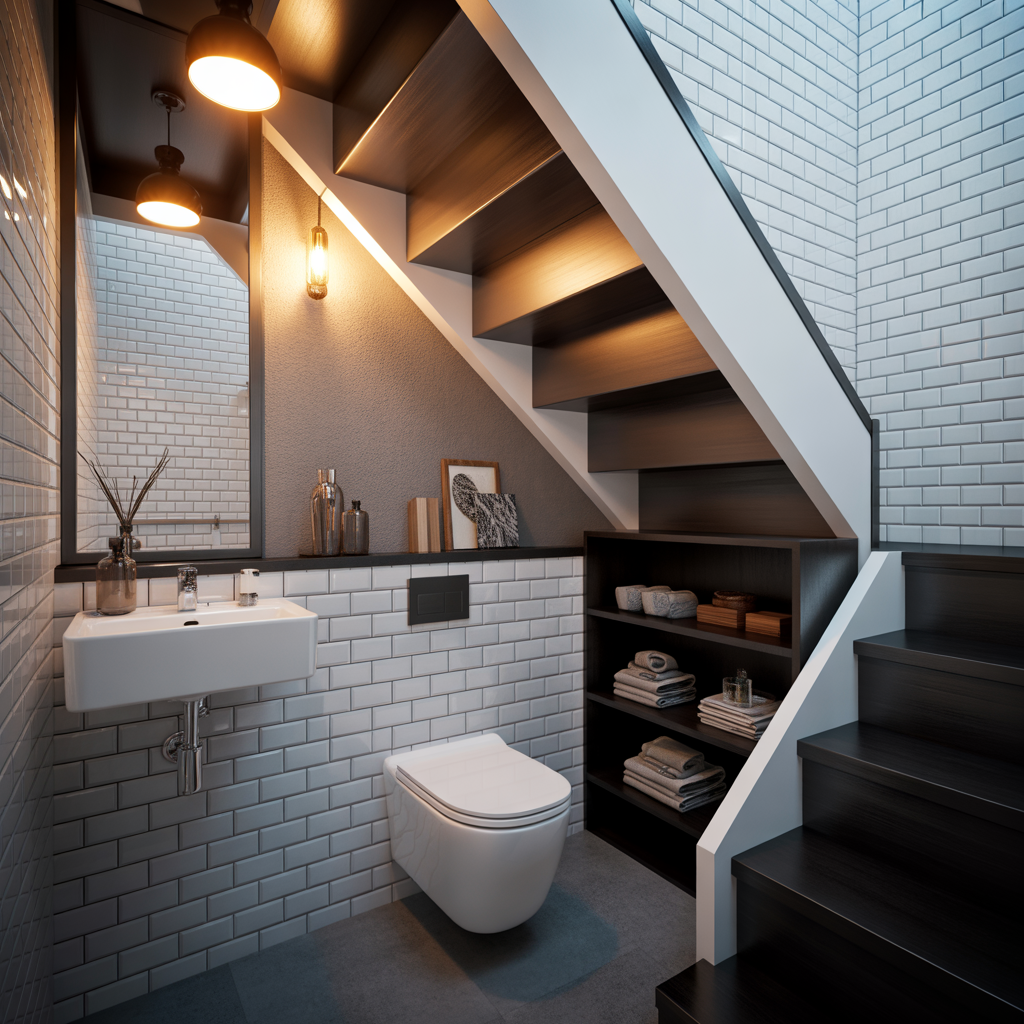 Small Bathroom Under Stairs