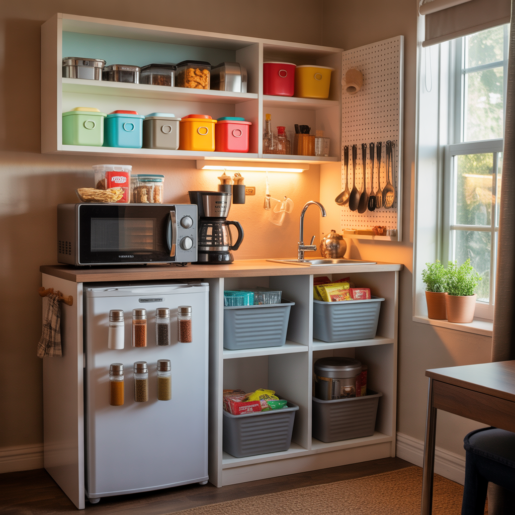 Small Dorm Kitchen :21 clever Ideas to Transform Your Tiny Space into a Functional Haven 4 Small Dorm Kitchen