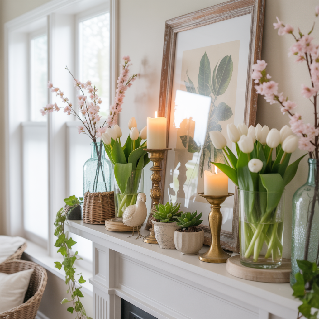 Spring Mantel