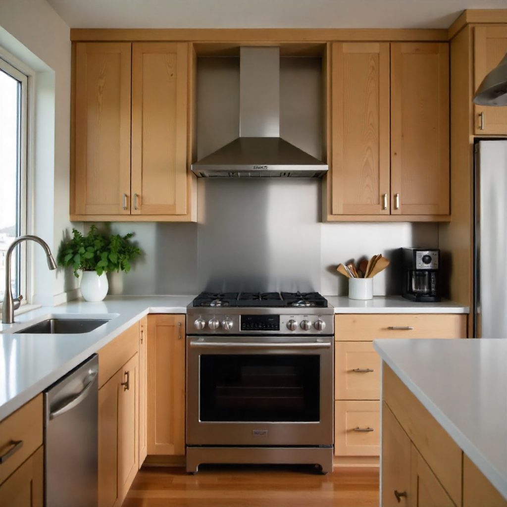Stainless Steel Backsplash for Industrial Modernity