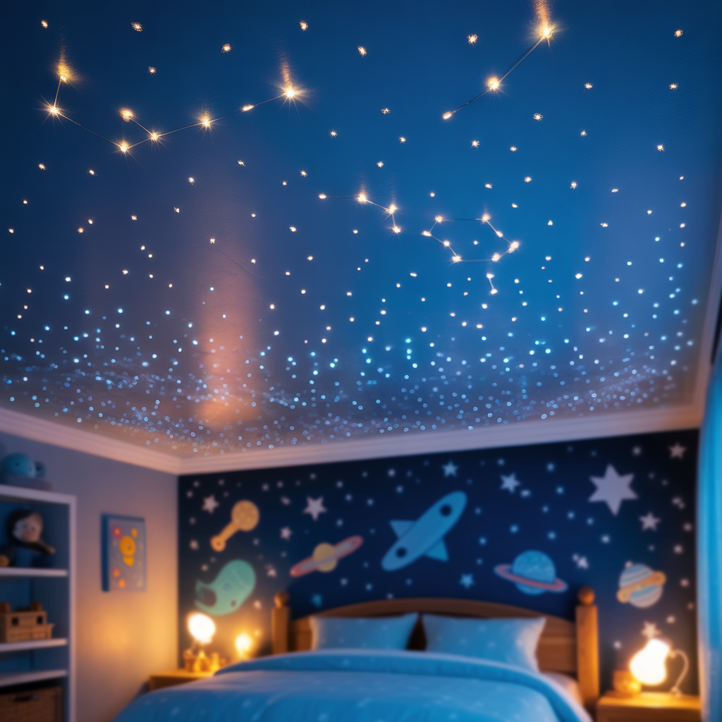 Starry Ceiling with Fiber Optic Lights