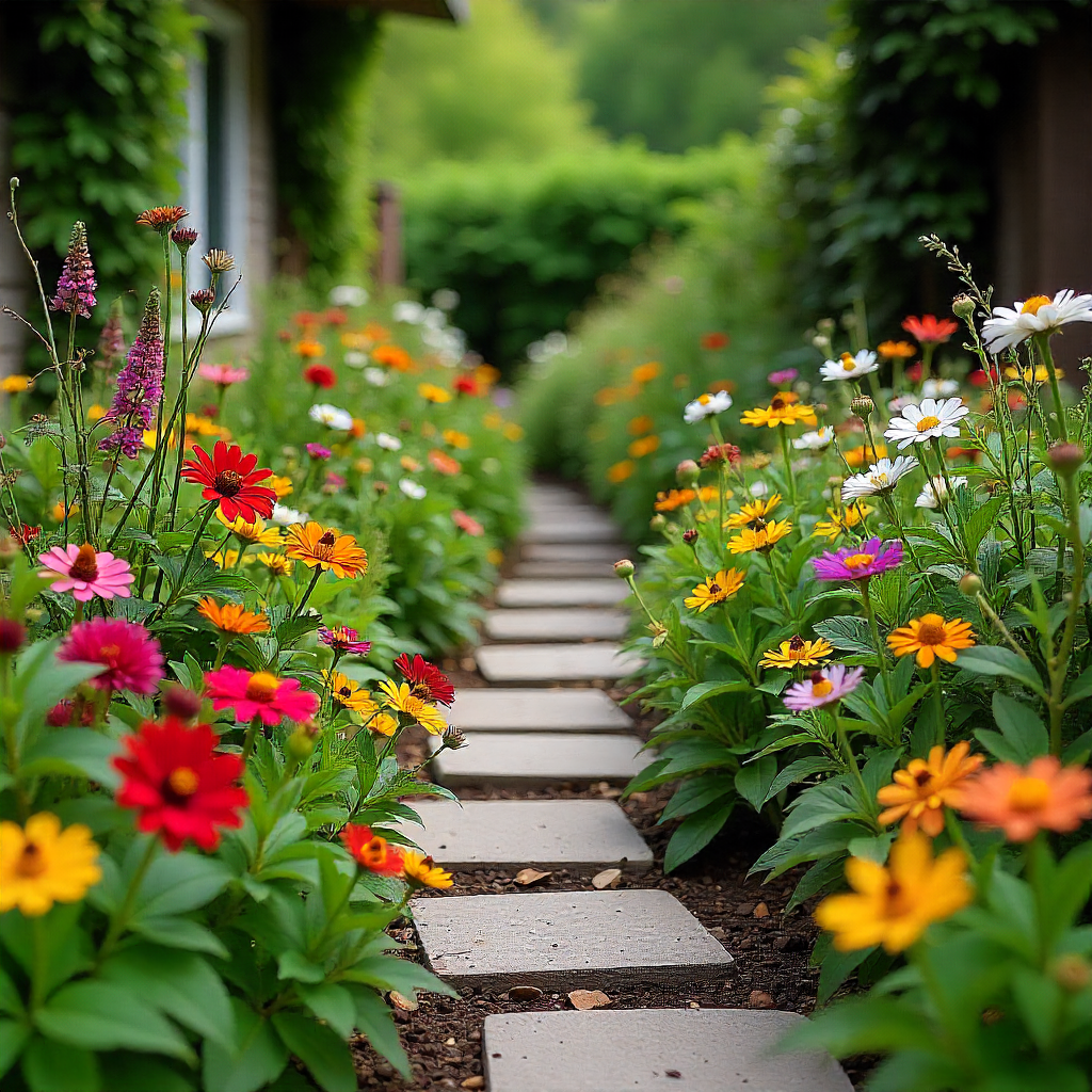 Surround Your Pathway with Wildflowers