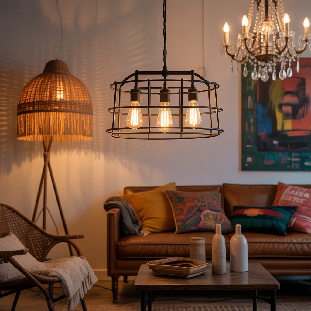 Eclectic Decor: 20 Inspiring Ideas to Master the Art of Creative Home Styling 14 The Power of Unique Lighting