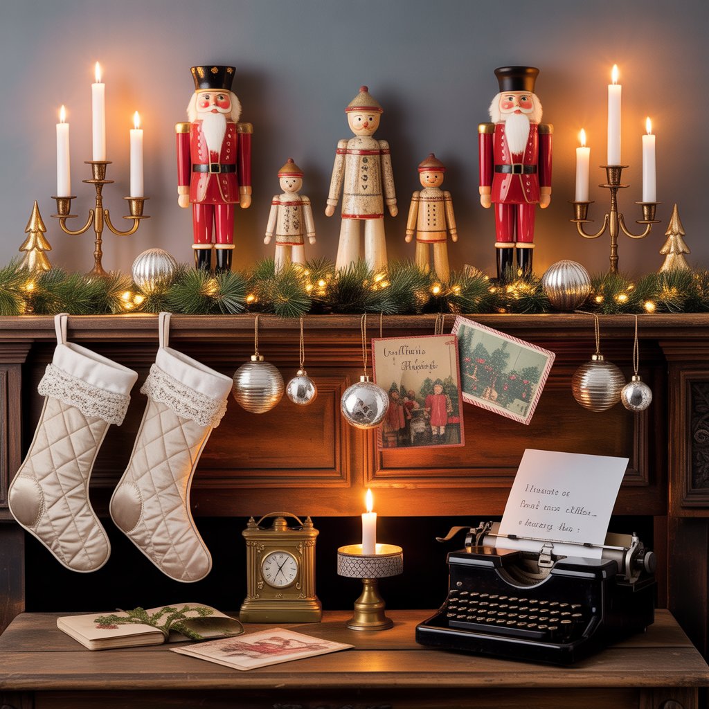 Christmas Mantel: 14 Magical Decorating Ideas to Make Your Fireplace the Star of the Season 4 Vintage Holiday Nostalgia