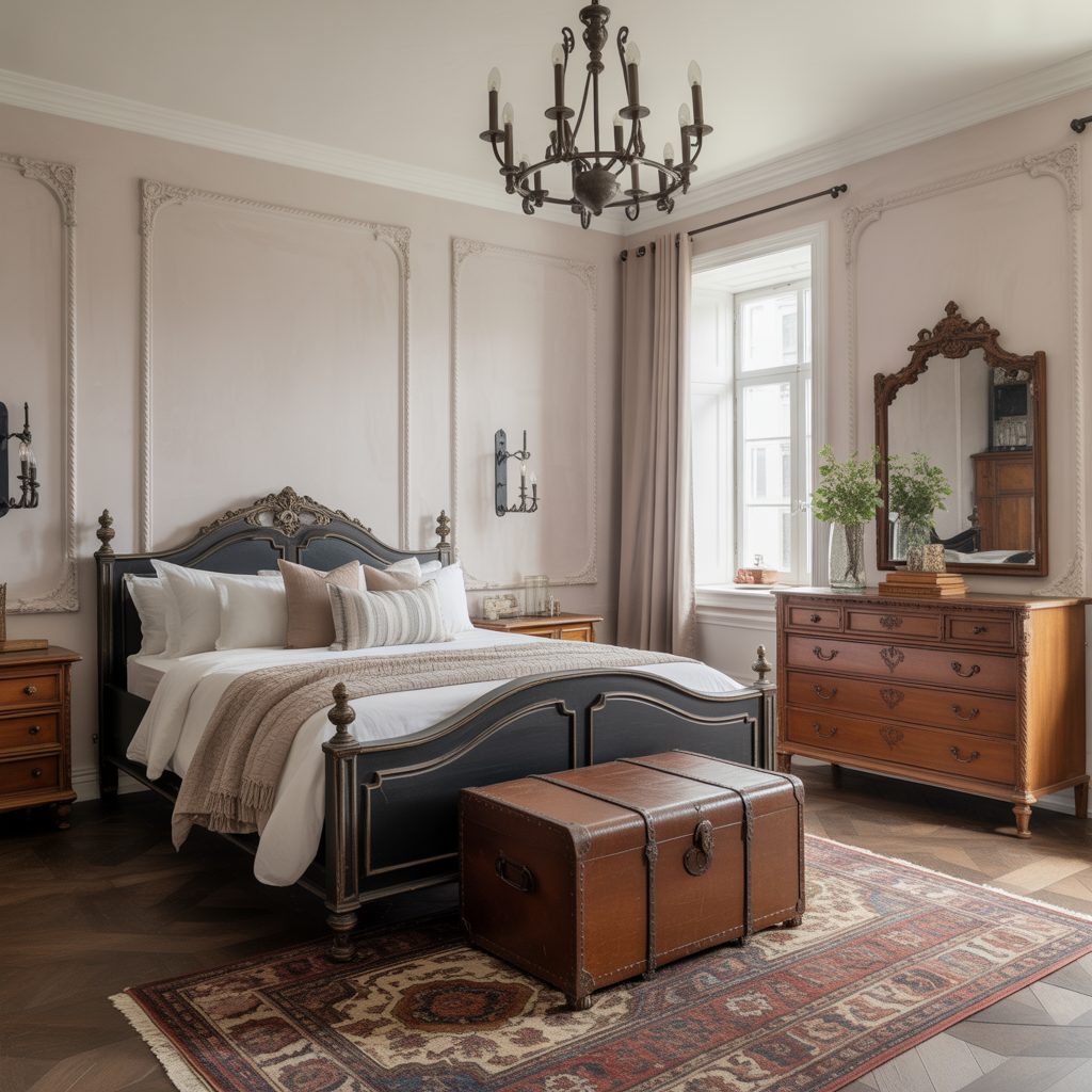 Black and Brown Bedroom: 25 Stunning Ideas for a Sophisticated Space 16 Vintage-Inspired Black and Brown Bedroom