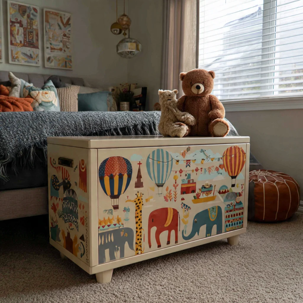 Painted Furniture: 20 Creative Ideas to Transform Your Home 19 Whimsical Painted Toy Chest