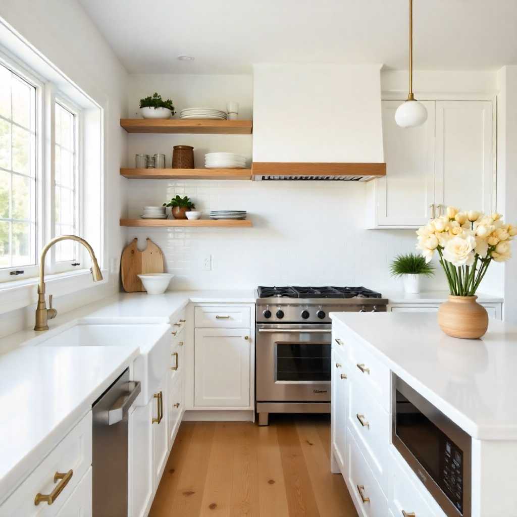 White Backsplash for Bright, Airy Kitchens
