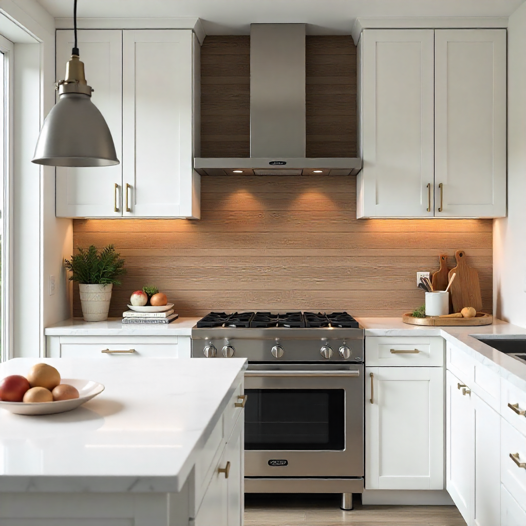 Wood Backsplash for Natural Warmth
